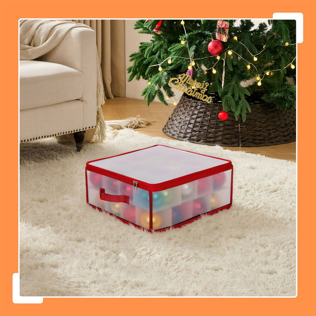 Weihnachtskugel-Aufbewahrungsbox mit verstellbaren Trennwänden