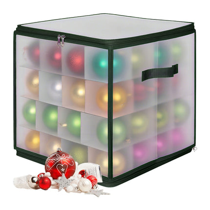 Weihnachtskugel-Aufbewahrungsbox mit verstellbaren Fächern