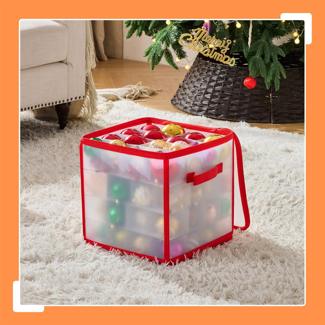Weihnachtskugel-Aufbewahrungsbox mit verstellbaren Trennwänden