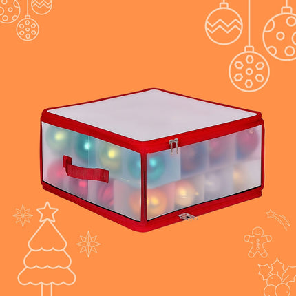 Weihnachtskugel-Aufbewahrungsbox mit verstellbaren Trennwänden