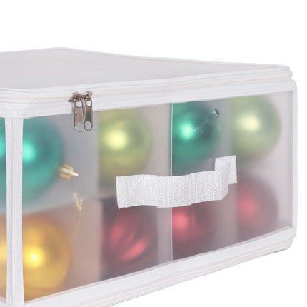 Aufbewahrungsbox für Weihnachtsbaumkugeln mit verstellbaren Fächern