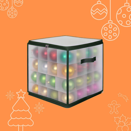 Weihnachtskugel-Aufbewahrungsbox mit verstellbaren Fächern