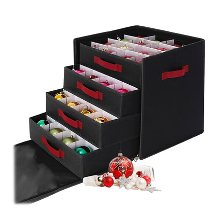 Christmas Bauble Storage Box with Adjustable Dividers