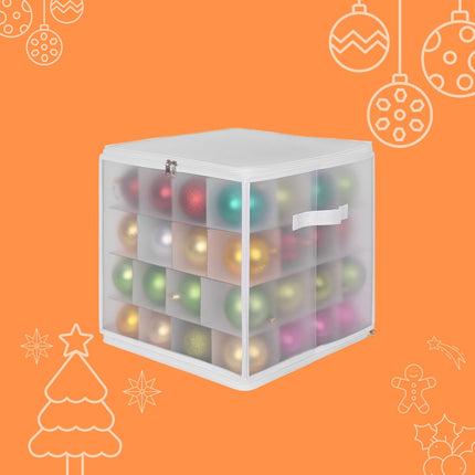 Weihnachtskugel-Aufbewahrungsbox mit verstellbaren Trennwänden