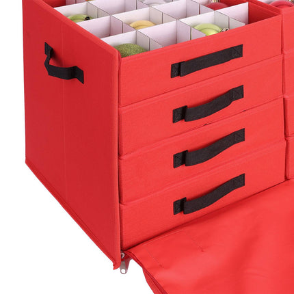 Christmas Bauble Storage Box with Adjustable Dividers