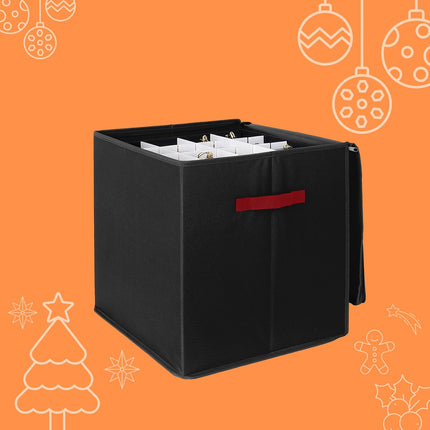Christmas Bauble Storage Box with Adjustable Dividers