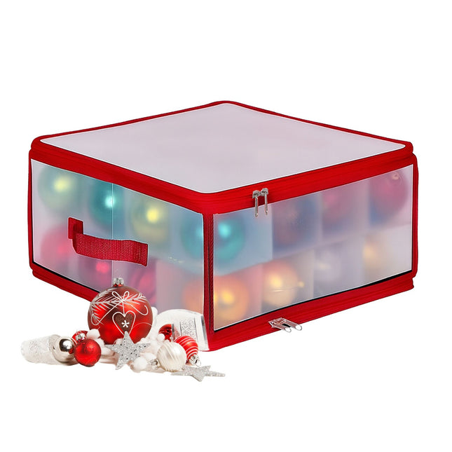 Weihnachtskugel-Aufbewahrungsbox mit verstellbaren Trennwänden