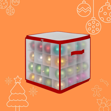 Christmas Bauble Storage Box with Adjustable Dividers
