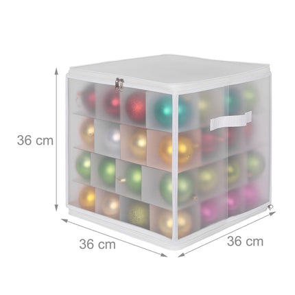 Weihnachtskugel-Aufbewahrungsbox mit verstellbaren Trennwänden