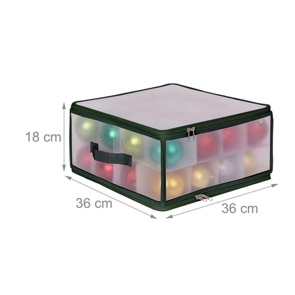 Christmas Bauble Storage Box with Adjustable Dividers