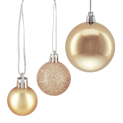 Christmas Baubles Set, 100 Pieces – Assorted Sizes