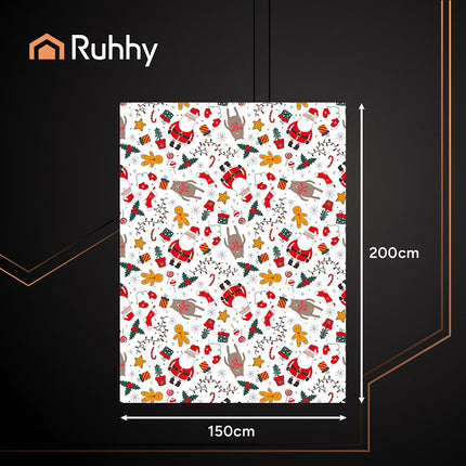 Christmas Blanket, 150x200 cm, Soft Polyester, White