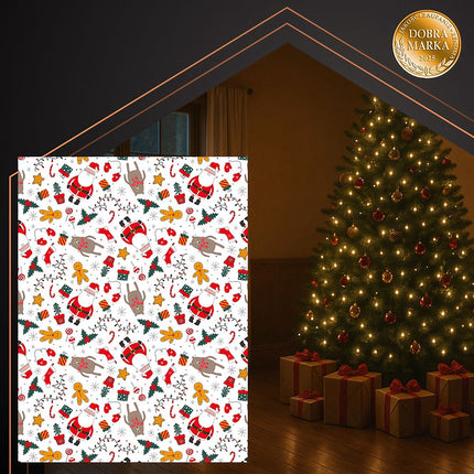 Christmas Blanket, 150x200 cm, Soft Polyester, White