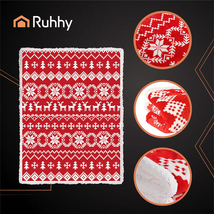 Christmas Blanket, Reversible, 130x170 cm, Polyester