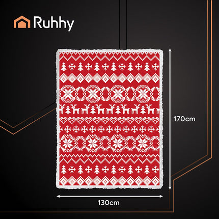 Christmas Blanket, Reversible, 130x170 cm, Polyester