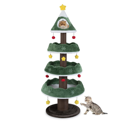 Christmas Cat Tree, 179 cm Multi-Level Scratcher Tower