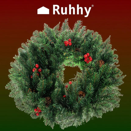 Christmas Decoration Door Wreath Decorative Ornamental Ornament 60cm Thick XXL