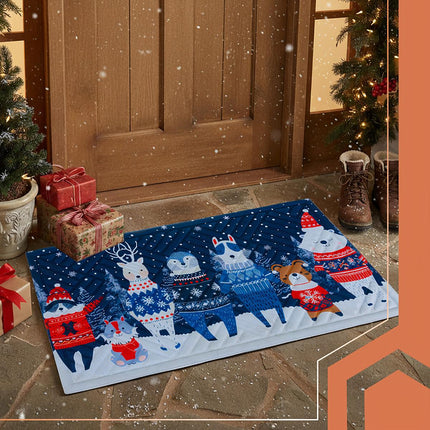 Weihnachts-Fußmatte 75x45cm – Strapazierfähige, leicht zu reinigende Matte