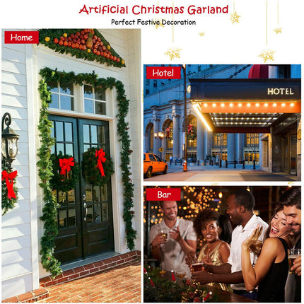 Weihnachtsgirlande 2,7 m, 50 LED-Lichter, Tannenzapfen, Timer