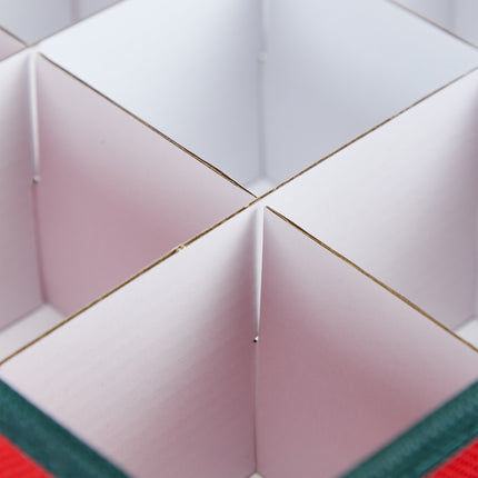 Christmas Ornament Storage Box with Adjustable Dividers