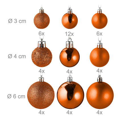 Christmas Ornaments Set, 100 Pieces, 10 Designs