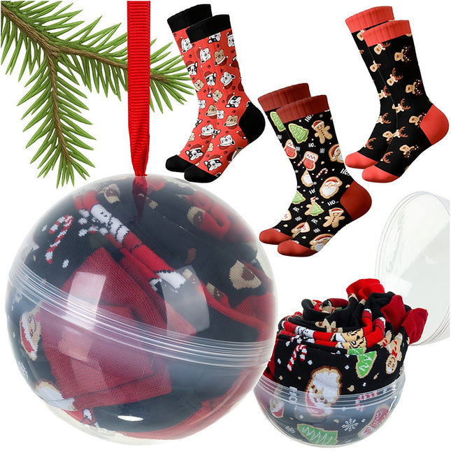 Kerstsokkenset - 3 paar, unisex, maat 38-43