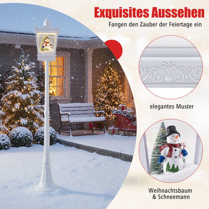 Christmas Street Lamp 185 cm, Warm White LED, Snowfall