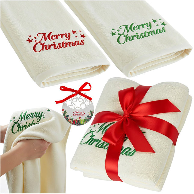 Weihnachtshandtücher 2er-Set, Baumwolle, 50x100 cm
