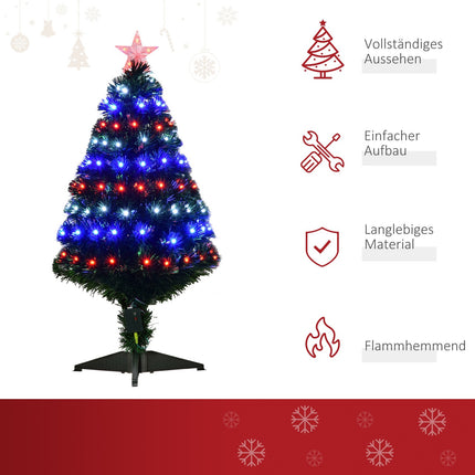Christmas tree, green, 48cm x 90cm, 90 LED lights