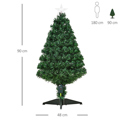 Christmas tree, green, 48cm x 90cm, 90 LED lights