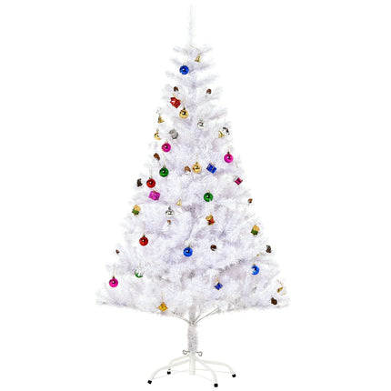 150 cm Weißer künstlicher Weihnachtsbaum mit Dekorationen