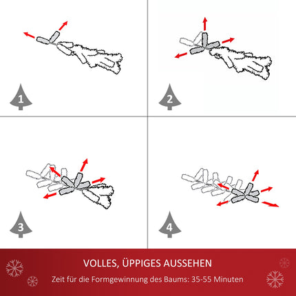 150 cm Weißer künstlicher Weihnachtsbaum mit Dekorationen