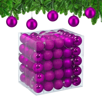 Weihnachtskugel-Set, 100 Stück, verschiedene Ausführungen