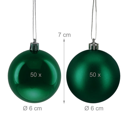 Christmas Tree Baubles Set, 100 Shiny Ornaments