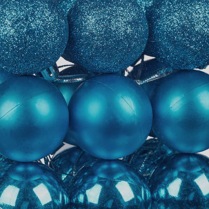 Christmas Tree Baubles Set, 138 Pcs, Matte/Shiny/Glitter