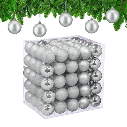 Weihnachtsbaumkugeln-Set, 3 Designs, 100-teilig