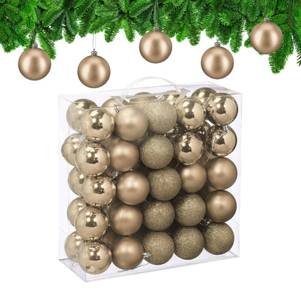 Christbaumkugel-Set, 3 Designs, 50 Stück