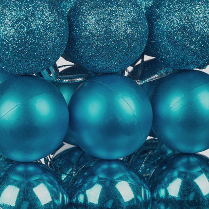 Weihnachtskugel-Set, 3 Designs, matt & glänzend