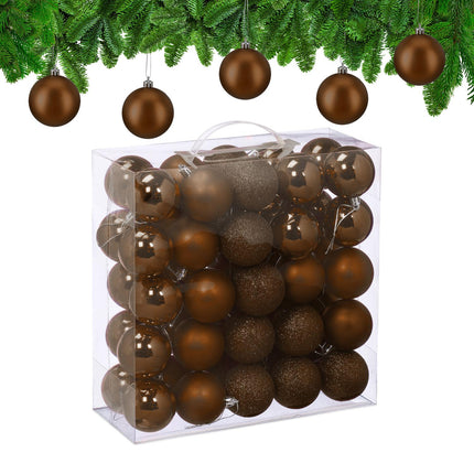 Weihnachtsbaumkugeln-Set, 3 Designs, matt & glänzend