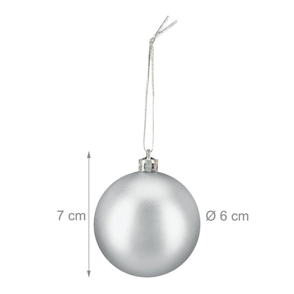 Christmas Tree Baubles Set, 3 Designs, Matte & Glossy