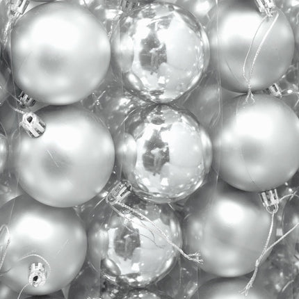 Christmas Tree Baubles Set, 50 Pieces, Matte & Glossy Finish