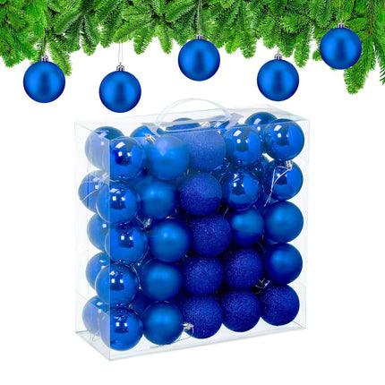 Christmas Tree Baubles Set, 50 Pieces, Matte/Glossy/Glitter