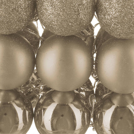 Sada vánočních baněk, 50 ks, mix povrchů