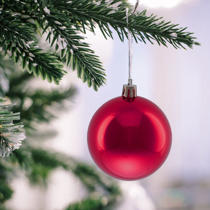 Christmas Tree Baubles Set, 50 Pieces with Ribbons