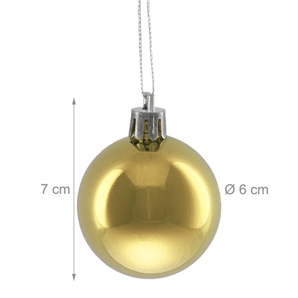 Weihnachtsbaumkugel-Set, 50 glänzende Ornamente