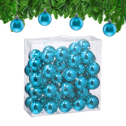 Weihnachtsbaumkugeln-Set, 50 glänzende Ornamente