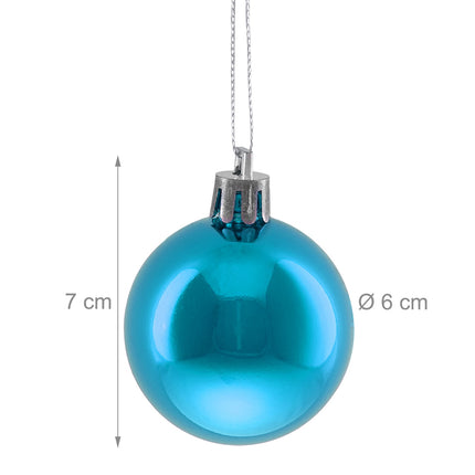 Weihnachtsbaumkugeln-Set, 50 glänzende Ornamente