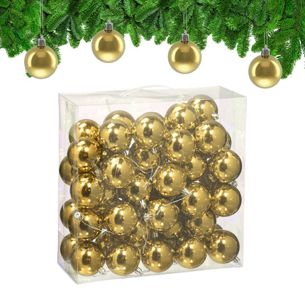 Weihnachtsbaumkugel-Set, 50 glänzende Ornamente