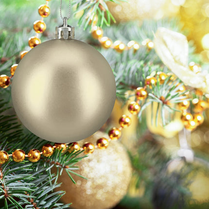 Christmas Tree Baubles Set, 76 Pcs – Matte, Shiny, Glitter