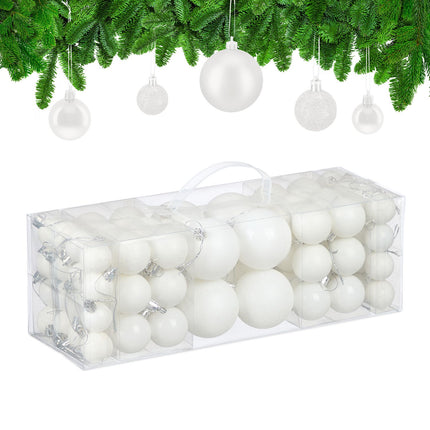 Weihnachtsbaumkugeln Set, 76 Teile, matt & glänzend